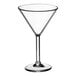 An Acopa Endure Tritan plastic martini glass with a clear stem and base.