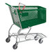 A green Regency shopping cart with black wheels.