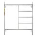 A Metaltech galvanized steel scaffolding frame with three rungs.