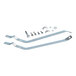 A Lavex 24" polypropylene push broom with a metal brace and metal handle.