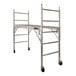 A Metaltech aluminum baker scaffolding on wheels.