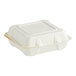 A white Fabri-Kal Greenware eco-friendly hinged container.