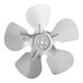 A white fan blade with four blades.
