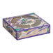 A white Southern Champion pie box with a purple and green Mardi Gras design window.