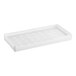 A white plastic Avantco Ice evaporator tray with holes.