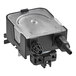 A black and clear plastic Noble Warewashing rinse aid dosing pump with two connectors.