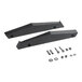 A black metal Noble Warewashing door pivot assembly bracket with screws and bolts.