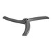 A black plastic wash arm assembly with two curved arms and a hole in grey plastic.
