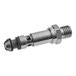 A stainless steel Noble Warewashing shaft assembly with a nut.