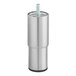 A silver cylinder with a blue screw on a Noble Warewashing foot.