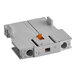 A grey rectangular Noble Warewashing contactor switch with orange and white connectors.