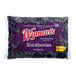 A white bag of Wyman's frozen blackberries.