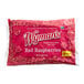 A white bag of Wyman's frozen red raspberries.