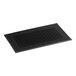 A rectangular black rubber entrance mat with a diamond pattern surface.