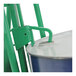 A green metal frame with a Valley Craft steel drum on pneumatic wheels.