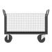 A gray Valley Craft platform cage cart with black wheels and mesh sides.