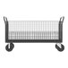 A gray wire mesh Valley Craft platform cage cart with wheels.