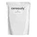 A white package of White Toque Fully Cooked Organic Red Quinoa with black text.