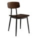 A Lancaster Table & Seating black wooden chair with espresso wood seat and backrest.