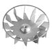 A metal blower motor wheel designed for Cooking Performance Group HSIO-H and HSIO-H-2 ovens.