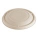 A white plastic lid with a round top.