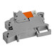 A gray dual contact relay module with an orange lever, designed for use with HSIO-H and HSIO-H-2 systems.
