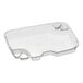 An Inline Plastics clear plastic tray insert with one compartment.