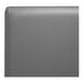 A close up of the grey leather headboard on a QA Group restaurant booth.