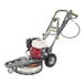 A Karcher Jarvis cold water pressure washer with a red and white Honda engine on wheels.