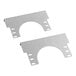 A pair of metal brackets designed to mount strip warmers.