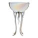 A Flavour Blaster electric jellyfish cocktail glass with a silver base.