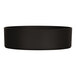 A black round melamine bowl.