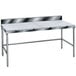 An Advance Tabco poly top work table with a white top on an open base.