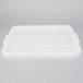 A white Vollrath Traex plastic lid for a food storage box.