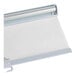 An Avantco night curtain for an air curtain merchandiser with a light on.