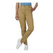 The lower half of a woman wearing tan Edwards performance pants.