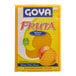 A package of Goya mango pulp with a white and yellow label.