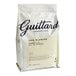 A white bag of Guittard white chocolate wafers with black text.