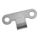 An Avantco stainless steel night curtain hook with two holes.