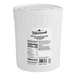 A white bucket of Tillamook White Chocolate Raspberry Premium Ice Cream with a white lid.