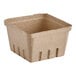 A brown cardboard square with holes.