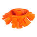 An orange Vikan tank brush head with stiff bristles.