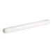 A white polyethylene dowel rolling pin measuring 19 1/2 inches in length.