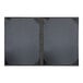 A black rectangular H. Risch, Inc. Milan menu cover with black corners and a black frame.