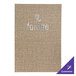A customizable Milan menu cover with four views on a fabric surface.