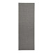 A grey rectangular menu cover with a smoke grey fabric and black lines.