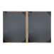A black rectangular menu cover with two mineral corners.