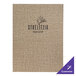 A customizable brown menu cover with a logo on it.