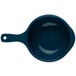 A Texas Blue melamine bowl with a handle.