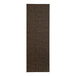 A brown rectangular fabric menu cover with black lines.